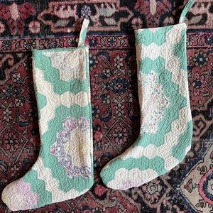 Vintage quilted Christmas stocking